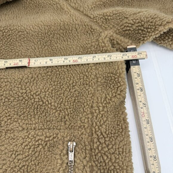 John Galt Brandy Melville Willow Full Zip Teddy Bear Jacket Brown One Size - Picture 4 of 10